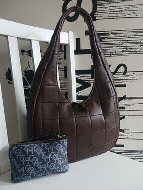 Coachtopia Alter Ego  Quilted Leather Hobo Bag  Shoulder Purse+ Coach Wristlet